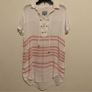 Women’s Rails Lace Up Front Lightweight Dress Tunic Coverup Size Small